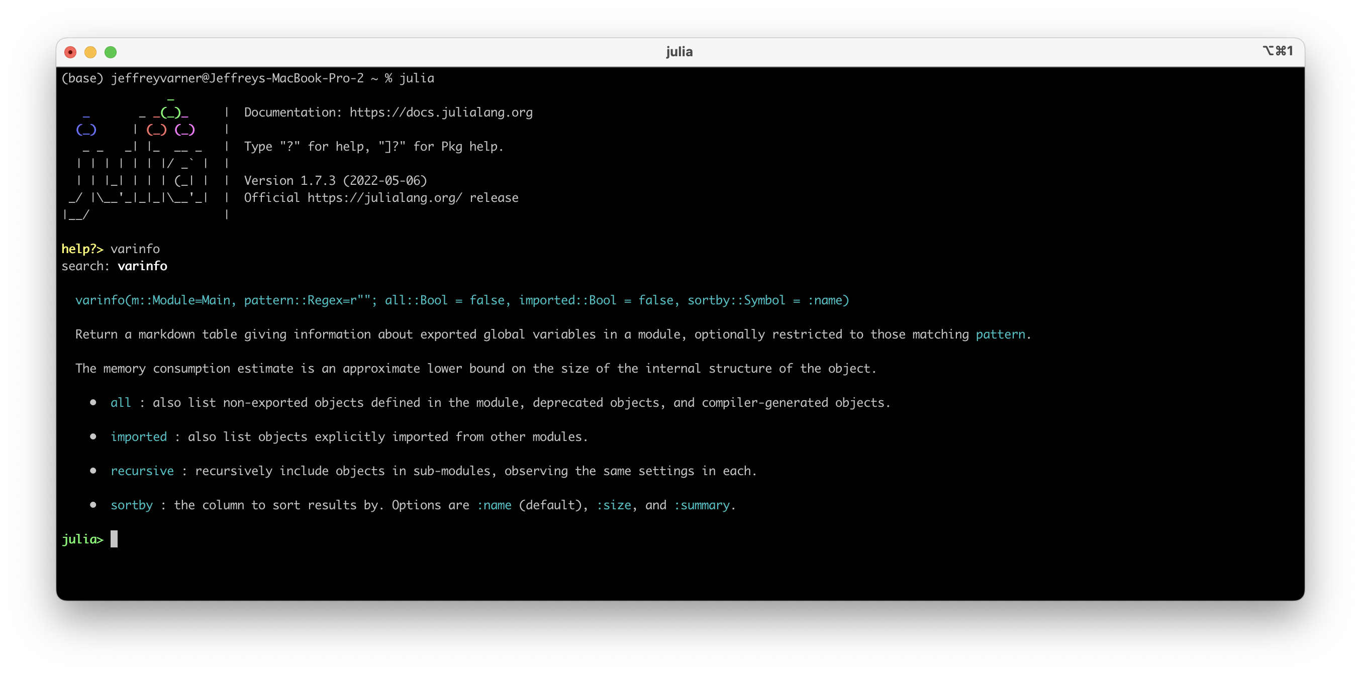 Linux Terminal Insert Help Mode Introduction to Julia Basics — ENGRI 1120